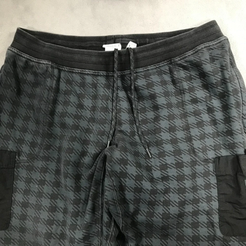Adidas Sweatpants Joggers Mens 2XL XXL Blue Black Plaid R.Y.V. Reveal Your Voice